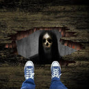 3D Halloween Wall Decals Scary Skeleton Halloween Wall Stickers, Spooky Long Hair Zombie Floor Decor Posters Decals Decorations for Living Room Bedroom Party Supplies by CozyNest Decor