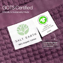 Salt Earth GOTS Certified 100% Organic Cotton Throw Blanket, 108"X90" Blankets & Throws for Bed, Throw Blanket for Couch,Modern & Cozy Blanket, All Season Waffle Blanket, Soft Blanket (Plum Perfect) by TinyTreasures Baby Boutique