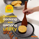 Riveira Premium Brown Bamboo Wooden Spoons for Cooking Set of 6 – Premium Brown Bamboo Wooden Cooking Utensils, Wooden Spatula, Wooden Spoon - Premium Quality Wooden Utensil Set for Non-Toxic Cooking by CozyNest Decor