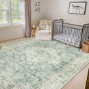 LIVEBOX Washable Area Rug 8x10 Rugs for Living Room Bedroom, Non-Slip Boho Indoor Carpet for Dining Room Office, Low-Pile Farmhouse Soft Carpets for Kids Nursery Playroom, Sage Green by TinyTreasures Baby Boutique