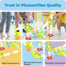 PicassoTiles Magnet Tiles Building Block Travel Size Magnetic Marble Run Construction Toy Set Mini Diamond Marble Racetrack Building Blocks Playset Education STEM Learning Kit Boy Girl 3+ PTMG45 by TinyTreasures Baby Boutique