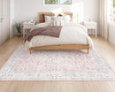 LIVEBOX Pink 5x7 Area Rug for Bedroom Girls, Boho Washable Rugs for Living Room Nursery, Non-Slip Indoor Soft Carpet Low-Pile Farmhouse Carpets for Dining Room Kids Playroom, Pink by TinyTreasures Baby Boutique
