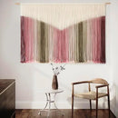 IOWER Large Macrame Wall Hanging Boho Wall Decor Large Scale Tie-Dye Yarn Living Home Room Boho Wall Decor for Bedroom Home Wall Art 57" W x 35" L by CozyNest Decor