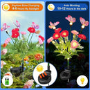 Solar Garden Lights,Solar Lights Outdoor Waterproof with Butterfly Flower,2 Pack Solar Powered Outdoor Lights,Solar Lights for Outside,Garden Lights Patio Yard Decor,Gifts for Mothers Day Mom Women by GreenHaven Gardens