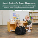 Angeles Value Line Toddler Storage with Mirror Back, Classroom Shelves and Daycare Furniture, Kids' Bookcases Cabinets & Shelves, 48" L x 15" W x 17" H by TinyTreasures Baby Boutique