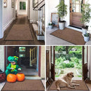 Mibao Front Door Mat, Dirt Trapper Welcome Mat for Outdoor Indoor, Non-Slip Waterproof Doormat, Durable Machine Washable Low Profile Entry Rug for Back Door Outside Patio Porch, 48" x 36", Brown by CozyNest Decor