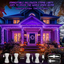 JMEXSUSS Purple Christmas Lights Indoor Outdoor Clear Wire, 66ft 200 LED Purple Lights for Christmas Tree, 8 Modes Purple String Lights Plug in for Christmas Bedroom Garden Party Xmas Decorations by GreenHaven Gardens
