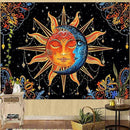 Lunerfex Sun and Moon Tapestry Mandala Wall Tapestry, Cute Tapestries for Bedroom Ceiling Tapestries Wall Hanging for Bedroom Living Room Decor Sun-1 44"x60" by CozyNest Decor