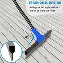Floor Squeegee with Telescopic Long Handle 59'', Heavy Duty 18" Rubber Wiper Broom for Concrete, Bathroom Tile, Garage, Deck by GreenHaven Gardens