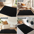 BEQHAUSE Dirt Trapper Door Mat 32" x 48", Doormat Non-Slip Entryway Rugs Washable, Dog Door Mat Stain Resistant and Absorbent Welcome Floor Mat for Front Back Door, Muddy Wet Shoes & Paws, Black by CozyNest Decor