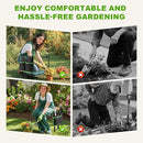 Bluesea Garden Kneeler and Seat - 2-in-1 Heavy Duty Garden Stool & Thick Kneeling Pad with Tool Pouch, Foldable Garden Bench for Planting, Weeding, Seniors, Women (350lbs Capacity) by GreenHaven Gardens