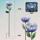 Solar Lights Outdoor Garden, 2 Pack Solar Powered Metal Flowers LED Breathing Light Waterproof,Solar Flowers for Outside Patio Lamp,Garden Gifts for Women,Landscape Lighting,Yard Pathway Decor by GreenHaven Gardens
