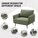 Oversized Accent Chair Set of 2 for Living Room Chairs Reading Arm Chair Comfy Modern Single Sofa Side Chairs with Metal Legs & Soft Cushion for Bedroom, Balcony,Waiting Room (Polyester, Moss Green) by CozyNest Decor