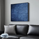 Framed Navy Blue Modern Abstract Wall Art, Canvas Paintings Artwork for Walls, Minimalist Blue Art Prints Pictures for Living Room, Hallway, Bedroom, Office, Bathroom Wall Decor -24x24 Inch by CozyNest Decor