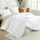 Litanika White Comforter Set Queen Size, 3 Pieces Lightweight Solid Bedding Comforter Set, All Season Fluffy Bed Set (90x90In Comforter & 2 Pillowcases) by CozyNest Decor
