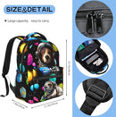 Funny Astronaut Dog Print Kids Backpack, Planet Space Galaxy Themed School Bag for Boys & Girls, Lightweight and Durable Bookbag for Age 5-12, Backpack Ideal for School & Outdoor Adventures by TinyTreasures Baby Boutique