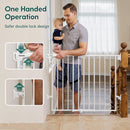 Babelio 26-43" No Bottom Bar Baby Gate for Babies, Elders and Pets, 2-in-1 Hardware Mount Dog Gate for The House, Stairs and Doorways, with Large Walk Thru Door, White by TinyTreasures Baby Boutique