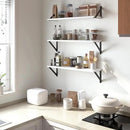 Heimlove Floating Shelves for Wall, 24 Inch Long Wood Floating Shelves Set of 3, Wall Mounted Hanging Shelf for Bathroom Bedroom Kitchen, White by CozyNest Decor