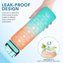 Enerbone Water Bottle, Leakproof BPA & Toxic Free, Motivational Water Bottle with Times to Drink and Straw, Fitness Sports Water Bottle with Strap for Office, Gym, Outdoor Sports by CozyNest Decor