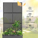 Raised Garden Bed with Trellis and Wheels,73"x35"x16" Metal Raised Garden Bed,Black Parallel Metal Planter with Climbing Trellis for Vines & Vegetables by GreenHaven Gardens