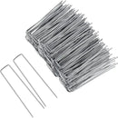 FEED GARDEN 8 Inch 100 Pack Galvanized Landscape Staples 11 Gauge Anti-Rust Garden Stakes Landscaping Fabric SOD Pins Yard Stakes for Weed Barrier Fabric by CozyNest Decor
