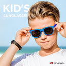 RIVBOS Kids Sunglasses Polarized UV Protection Flexible Rubber Glasses Shades with Strap for Boys Girls RBK004 by TinyTreasures Baby Boutique