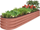 Best Choice Products 8x2x1ft Outdoor Metal Raised Garden Bed, Oval Deep Root Planter Box for Vegetables, Flowers, Herbs, and Succulents w/ 108 Gallon Capacity - Terracotta by GreenHaven Gardens