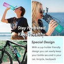 Enerbone Water Bottle, Leakproof BPA & Toxic Free, Motivational Water Bottle with Times to Drink and Straw, Fitness Sports Water Bottle with Strap for Office, Gym, Outdoor Sports by CozyNest Decor