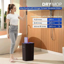 JOYMOOP Mop and Bucket with Wringer Set, Hands Free Flat Floor Mop and Bucket, with 6 Washable Microfiber Pads, Wet and Dry Use, Floor Cleaning System - Black+Red+Slate Blue by CozyNest Decor