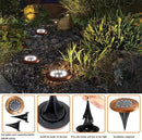 Outdoor In-Ground Lights Solar Disc Lights Outdoor Solar Garden Lights In Ground Solar Landscape Light 4Pack 12 led for Pathway Yard Patio Walkway by GreenHaven Gardens