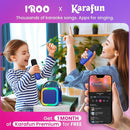 IROO Mini Karaoke Machine for Kids, 2025 TOP Toys Birthday Gifts Ideas for Girls Ages 4, 5, 6, 7, 8, 9, 10, 12+ Years Old, Portable Bluetooth Speaker with 2 Wireless Mics for Party Toddlers by TinyTreasures Baby Boutique