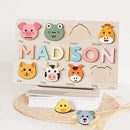 Personalize Name Puzzle for Toddler with Animal, Baby Gift for Girl and Boy 0 1 2 3 Year Old, Personalized Puzzle for Kid, 1 Year Old Kid Gifts, Customized Baby Gift, Educational Name Toy by TinyTreasures Baby Boutique