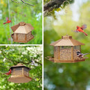 Metal Bird Feeder for Outdoor Hanging, 4.6LB Large Capacity, Garden Decoration - Attracts Wild Birds, Durable Outdoor Bird Feeding Station for Garden Yard Outside Backyard (Extra Large Gold) by GreenHaven Gardens