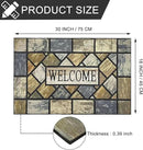 CHICHIC 18 x 30 Inch Square Welcome Door Mat Front Doormat Outdoors for Home Entrance Outdoors Mat for Outside Entry Way Doormat Entry Rugs, Heavy Duty Non Slip Rubber Back Low Profile by CozyNest Decor
