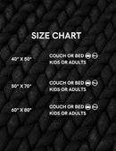 YnM Chunky Throw Blanket, Medium-Weight, Hand Knitted, Skin Friendly, Ventilated and Breathable, Machine Washable, Home Décor Piece for Couch, Sofa and Bed (Black, 50x70 Inch) by CozyNest Decor