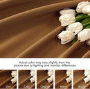 MIULEE Golden Brown Back Tab Blackout Curtains 63 Inch Length 2 Panels Set for Living Room Bedroom Privacy, Rod Pocket/Pinch Pleat Thermal Insulated Room Darkening Pleated Light Blocking Drapes by TinyTreasures Baby Boutique