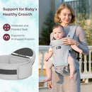 Momcozy Baby Carrier with Hip Seat, 2-in-1 Forward-Facing Carry for Active Babies, Detachable Hands-Free Carrier up to 44lbs, Breathable Infant Carrier Fits Waist Sizes up to 45 Inches, AirMesh Grey by TinyTreasures Baby Boutique