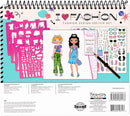 Fashion Angels I Love Fashion Sketch Portfolio, Includes Sketch Pad with Stencils & Stickers, Fashion Design Sketch Book for Girls, Ideal Drawing Kit for Kids by TinyTreasures Baby Boutique
