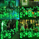 Solar Halloween Decorations, 4 Pack 24 LED Spooky Eyeball Lights, Outdoor Waterproof Solar Green Firefly Lights for Garden Yard Patio Pathway Lawn Halloween Party by CozyNest Decor