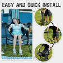 Portal Hammock Camping Chair, Portable Outdoor Swinging Chairs, Rocking Chair for Adults with Adjustable Back and Height for Lawn, Backyard, Patio, Supports 400 lbs, Breathable Mesh High Back, Black by GreenHaven Gardens