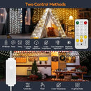 HOUHUI Fairy Lights Plug in,50Ft Warm to Cool White Indoor Outdoor String Light with Remote,8 Modes 2700K-6500K Dimmable White Fairy Twinkle Lights IP67 Waterproof for Christmas Bedroom Party Decor by GreenHaven Gardens