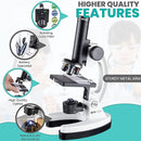 AmScope - M40-K-MDM35 IQCREW by 120X – 1200X Kid’s 85+ Piece Premium Microscope STEM Kit with Color Camera, Interactive Kid’s Friendly Software, Prepared and Blank Slides and More by TinyTreasures Baby Boutique