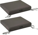 Classic Accessories Ravenna Water-Resistant 19 x 19 x 3 Inch Patio Seat Cushion, Dark Taupe, Chair Seat Cushion by GreenHaven Gardens