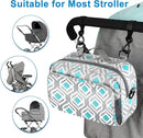 Accmor Stroller Organizer, Universal Stroller Organizer with Insulated Cup Holder Pocket, Dual Purpose Large Capacity Stroller Bag Caddy, Stroller Accessories Fits for Uppababy, Doona, Nuna Strollers by TinyTreasures Baby Boutique