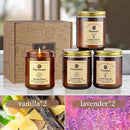 Scented Candle Set 4 Pack, Candle for Home Scented, Odor Eliminating, Stress Relief, 30oz, 220 Hours Long Lasting Soy Wax Gift Set for Women by CozyNest Decor