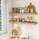 RICHFOCUS 48Inch Floating Shelves for Wall 1 Pack Shelves for Bedroom|Kitchen|Bathroom Wall Mounted Rustic Wood Floating Shelf with Invisible Brackets for Books|Storage|Decor, Oak by CozyNest Decor