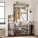 IDEALHOUSE Hall Tree with Bench and Shoe Storage Parent-Child Coat Rack Shoe Bench Industrial Coat Tree Entryway Large Organizer with Shoe Rack, Storage Cubbies, Hooks, and Top Shelf by CozyNest Decor