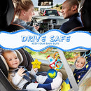 Car Seat Toys for Baby Infant 6 Months and Up, Carseat Toys with Musical Pedal Piano, Baby Mirror and Hanging Squeaky Sensory Soft Baby Toys 6 to 12 Months, Baby Car Toys Rear Facing by TinyTreasures Baby Boutique