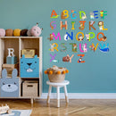 ABC Educational Wall Stickers for Kids - Animal Alphabet Wall Decals by Lipastick - Peel and Stick Letters for Boys and Girls Bedroom, Baby Room, Nursery Decor - Removable Wall Art by TinyTreasures Baby Boutique