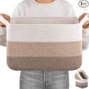 OIAHOMY Woven Storage Basket, Cotton Rope Baskets for Toys,Towel, Clothes, Used to Bathroom,Living Room,Nursery,Bedroom, 16"x12"x10"- Pack of 3, Gradient Yellow by TinyTreasures Baby Boutique